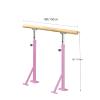 Adjustable Stretching Bar, Wooden Single Pole Gymnastic Equipment Home Balcony School Dance Studio Ballet Bar(Size:100CM,Color:Pink) (Pink 100CM) (Pink 100CM) (Pink 100CM) view 3