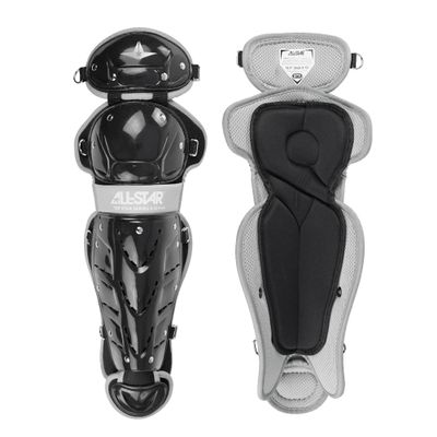 All-Star Top Star Series Leg Guards - Black, 12.5", Ages 7-9 - Baseball Accessories, Baseball Equipment Kit