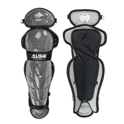 All-Star Top Star Series Leg Guards - Graphite, 12.5", Ages 7-9 - Baseball Accessories, Baseball Equipment Kit