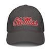 Elite Authentics Adult Unisex Grey Ole Miss Rebels Adjustable Baseball Cap view 2