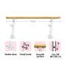 Wall-Mounted Ballet Barre Bar Solid Wood Height Adjustable Dancing Fitness Poles Suitable for Adults and Children view 2