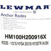 Lewmar Boat Anchor Rode HM100H200916X | 100FT G4 Chain x 200FT Rope view 4