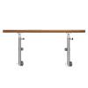 1/1.5M Wall-Mounted Ballet Barre, Adjustable Height Dancing Stretch Barre for Home School Dance Room Adult Ballet Bar(Size:150CM,Color:Silver) (Silver 100CM) view 1