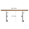 1/1.5M Wall-Mounted Ballet Barre, Adjustable Height Dancing Stretch Barre for Home School Dance Room Adult Ballet Bar(Size:150CM,Color:Silver) (Silver 100CM) view 2