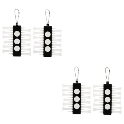 VANZACK 4pcs Vice Golf Tee Holder Portable Plastic Tee Carriers for Practice Golfing Supplies