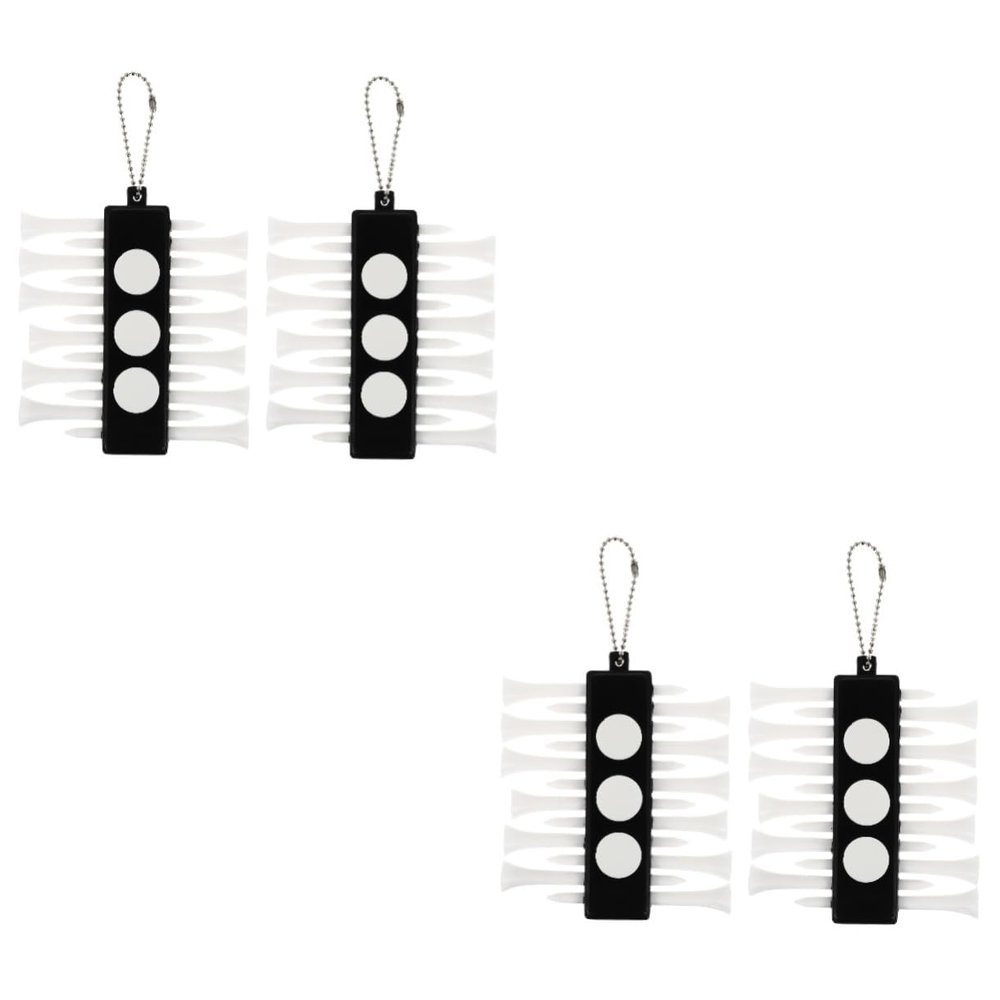 VANZACK 4pcs Vice Golf Tee Holder Portable Plastic Tee Carriers for Practice Golfing Supplies