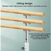 Ballet Barre for Home Portable Ballet Bar Floor Mounted Barre Bar Adjustable Height Home School Studio Gym Dancing Double Bar Dance Barre Pole Freestanding Adjustable Bar for Stretch (Pink 1.5 m) view 3