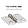 2Pack Heavy Duty Marine 316 Stainless Steel Butt Hinges,1.5 inch x1.5inch/1.97 inch x1.97inch Boat Caravan Cabinet Shed Garden Wooden Door & Gate Casting Hinge Hardware (1.5inchx1.5inch) view 2