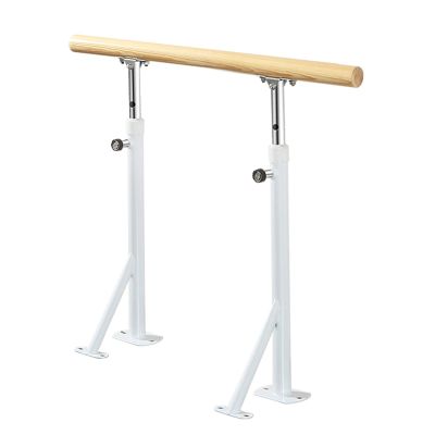 Floor-Standing Ballet Barre, Height Adjustable Dance Bar, Stretch Fitness Practise Ballet Stick for Home Studio Workouts (White 1.5 m)