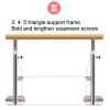 Dance Bar, Ballet Bar, Ballet Bar, Dance Bar, for Children and Adults, Wall Floor Fixed Bar, Stainless Steel Ballet for Dance, Exercise (b 2m) (B 2m) (A (2M) EU) view 2