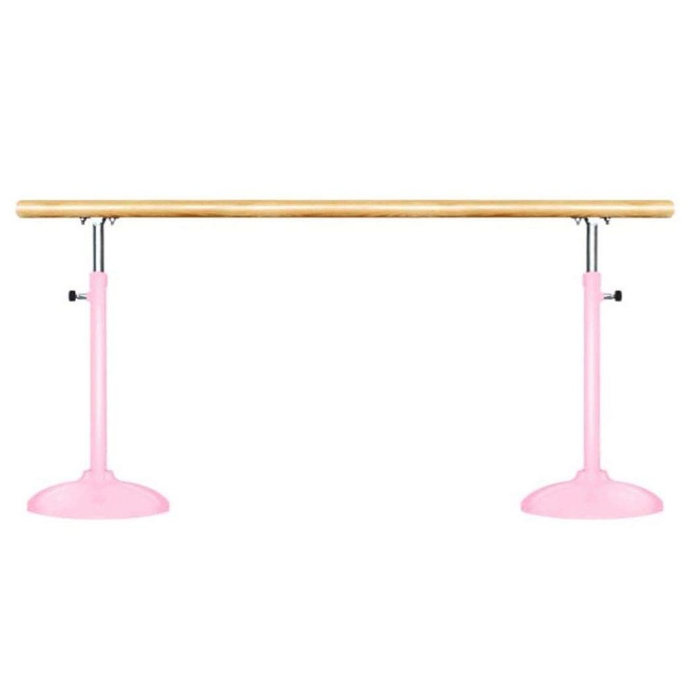Ballet Barre Bar,Mobile Dancing Ballet Bar,Freestanding Fitness Brackets,Adjustable Adult Child Stretching Barre,Folding (Color : White, Size : 1.5M) (White 1.5M) (Pink 1M)