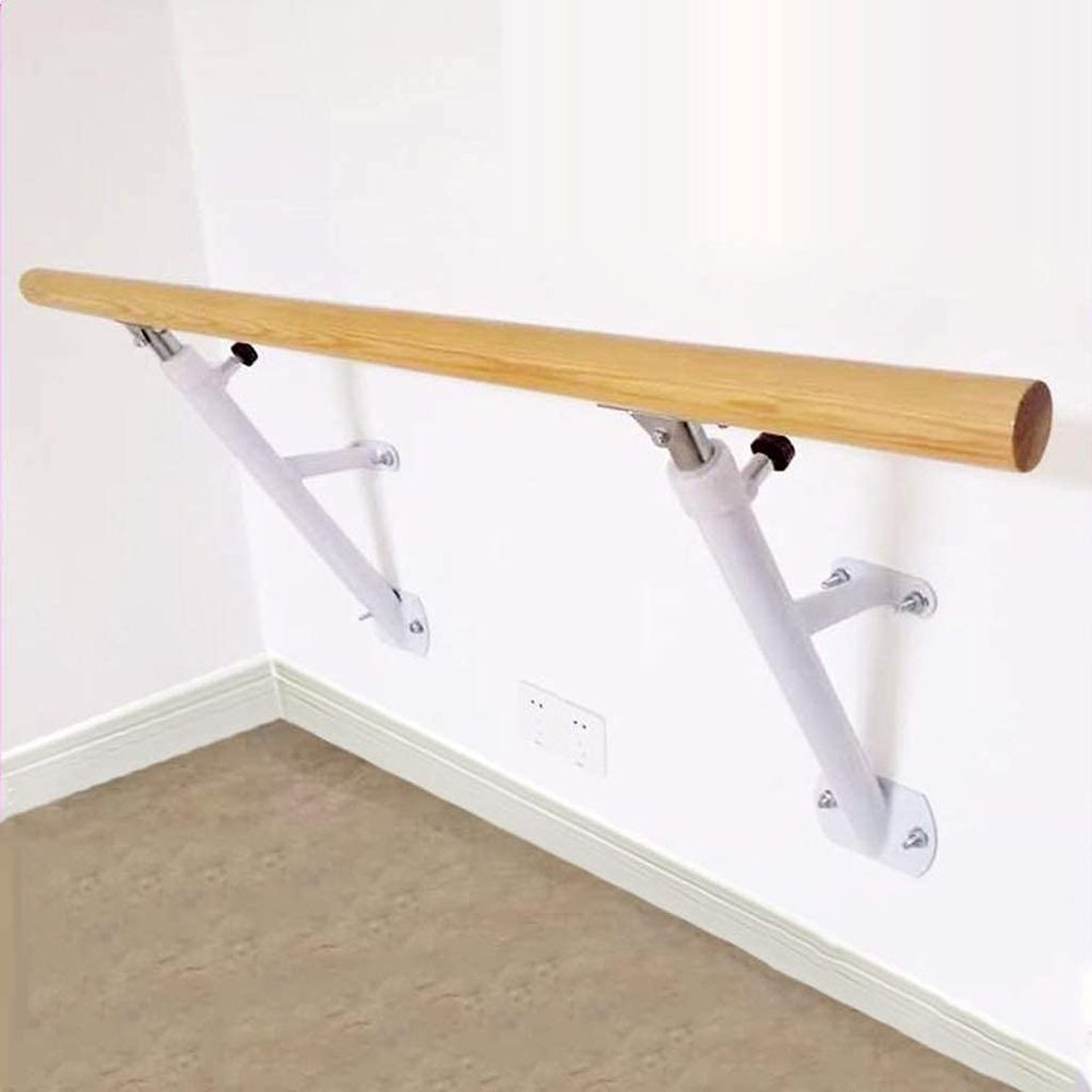 Ballet Barre Bar Wall-Mounted Ballet Bar Home Fitness Practise Dance Ballet Barre with Liftable Galvanized Steel Pipe for Home or Studio Dancing ()