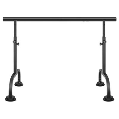 Mobile Ballet Barre, Portable Dance Stretch Balance Bar, Freestanding Adjustable Height Ballet Equipment with Suction Cup (Black 2 m)