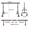 Mobile Ballet Barre, Portable Dance Stretch Balance Bar, Freestanding Adjustable Height Ballet Equipment with Suction Cup (Black 2 m) view 4