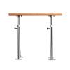 Floor-Standing Ballet Barre Adjustable Height Solid Wood Dancing Stretching Bar Fitness Training Ballet Stick in Home or Studio (Silver 1.5 m) view 1