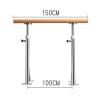 Floor-Standing Ballet Barre Adjustable Height Solid Wood Dancing Stretching Bar Fitness Training Ballet Stick in Home or Studio (Silver 1.5 m) view 4