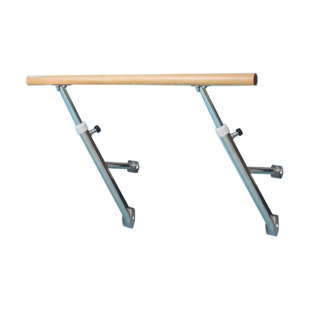 Wall-Mounted Ballet Barre, 5FT Double Stretching Bars Adjustable Wooden Ballet Bar for Dancing Ballet Fitness Bar