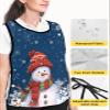 Winter Snowman Cobbler Aprons with 2 Pockets for Women Men, Fashionable Printed Unisex Bib Waterproof Cleaning Smock Vest for Chef Kitchen Christmas Snowflake Buffalo Plaid Navy 1 Pack, 20''x 31.5'' view 4