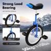 BANLICALI Unicycle for Adults, 16 Inch Wheel Unicycle with Steel Rim and Pedals, Height Adjustment 28-32inch, 110lbs Load Capacity (Blue, Black) view 2