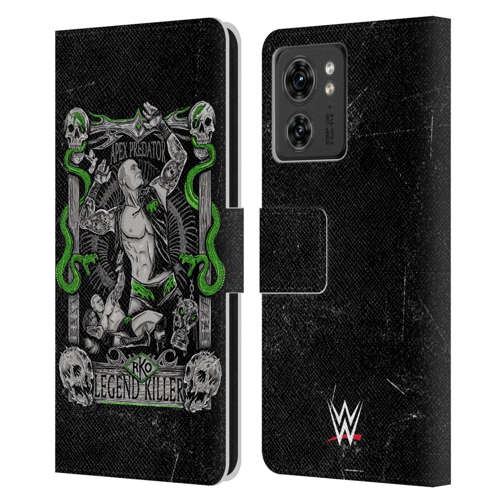 Head Case Designs Officially Licensed WWE Poster Art Randy Orton Leather Book Wallet Case Cover Compatible with Motorola Moto Edge 40