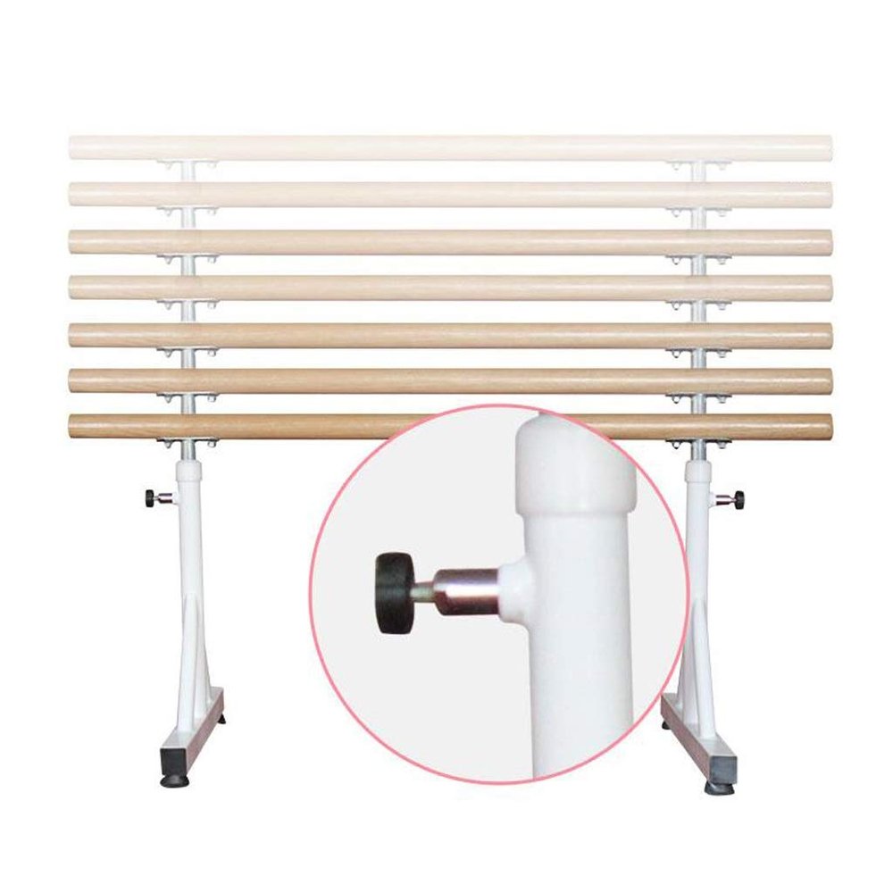 Dance Bar, Ballet Bar, Ballet Bar, Freestanding Dance Bar, Mobile Dance Stretching Bars, Animation, Children, Adults, Height Adjustable for Home, Fitness Dance (White.)