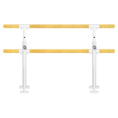 Ballet Barre for Home Portable Ballet Bar Floor Mounted Barre Bar Adjustable Height Home School Studio Gym Dancing Double Bar Dance Barre Pole Freestanding Adjustable Bar for Stretch