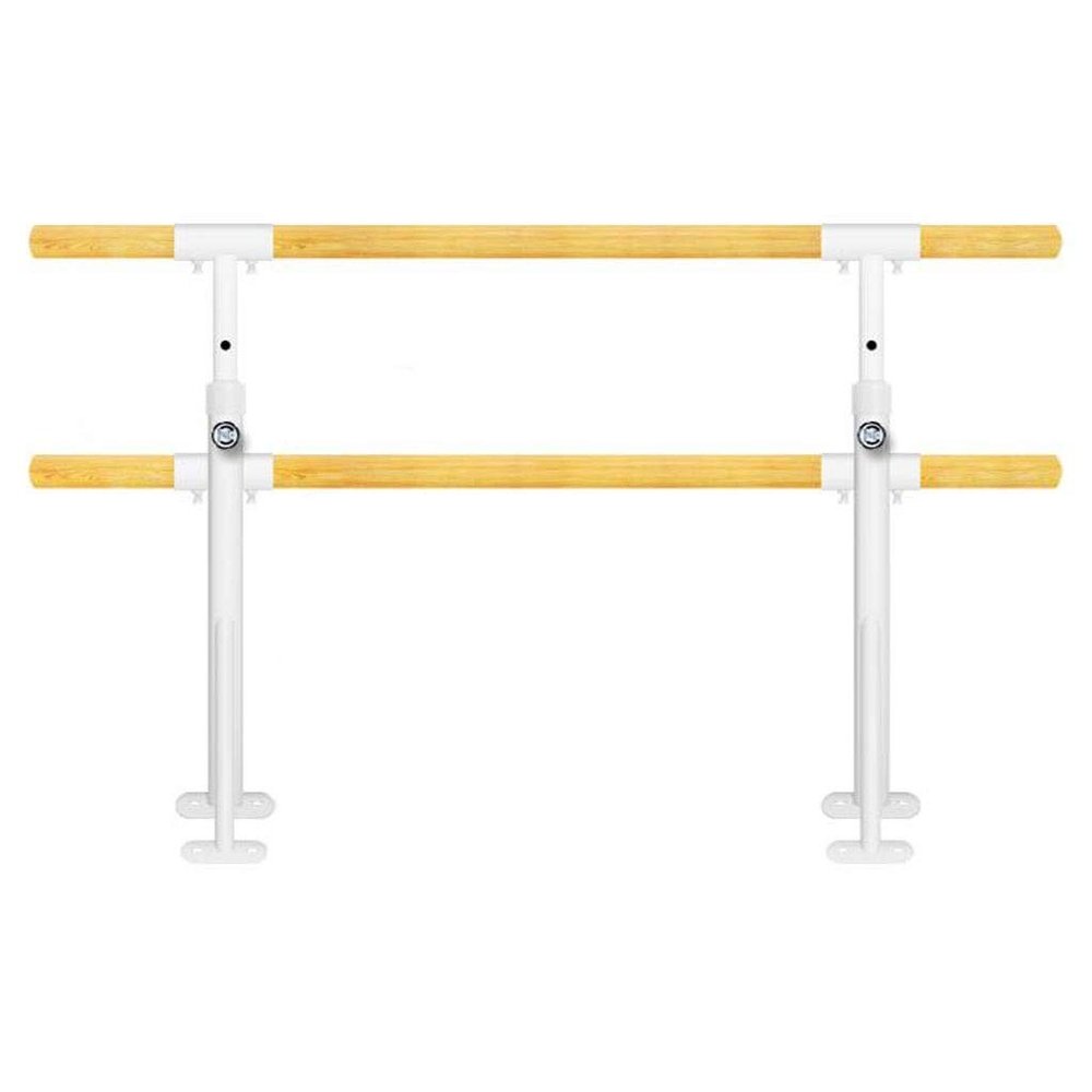 Ballet Barre for Home Portable Ballet Bar Floor Mounted Barre Bar Adjustable Height Home School Studio Gym Dancing Double Bar Dance Barre Pole Freestanding Adjustable Bar for Stretch