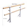 Outdoor Adult Ballet Stretching Bar, Adjustable Wooden Double Dance Bar Home Living Room School Dance Gymnastics Equipment(Size:100CM,Color:A) (A 100CM) (A 100CM) (A 100CM) view 3