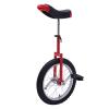 BANLICALI Unicycle, 16 Inch Wheel Unicycle with Steel Rim and Pedals, Height Adjustment 68-80cm/26-31inch, Modern Steel Unicycles for Adults (Black, Red) view 4