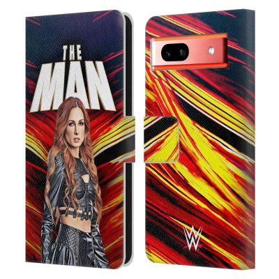 Head Case Designs Officially Licensed WWE The Man Becky Lynch Leather Wallet Case Compatible with Google Pixel 7a