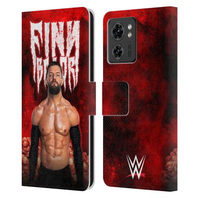 Head Case Designs Officially Licensed WWE Portrait Finn Balor Leather Book Wallet Case Cover Compatible with Motorola Moto Edge 40