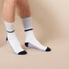 Amazon Essentials Men's Patterned Dress Crew Socks, 5 Pairs, Dark Blue/Grey/Navy, 13-15 view 2