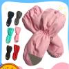 ABUCKS Children's Ski Gloves Fluffy and Thick Warm Gloves Blue- view 2