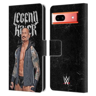 Head Case Designs Officially Licensed WWE Legend Killer Randy Orton Leather Wallet Case Compatible with Google Pixel 7a