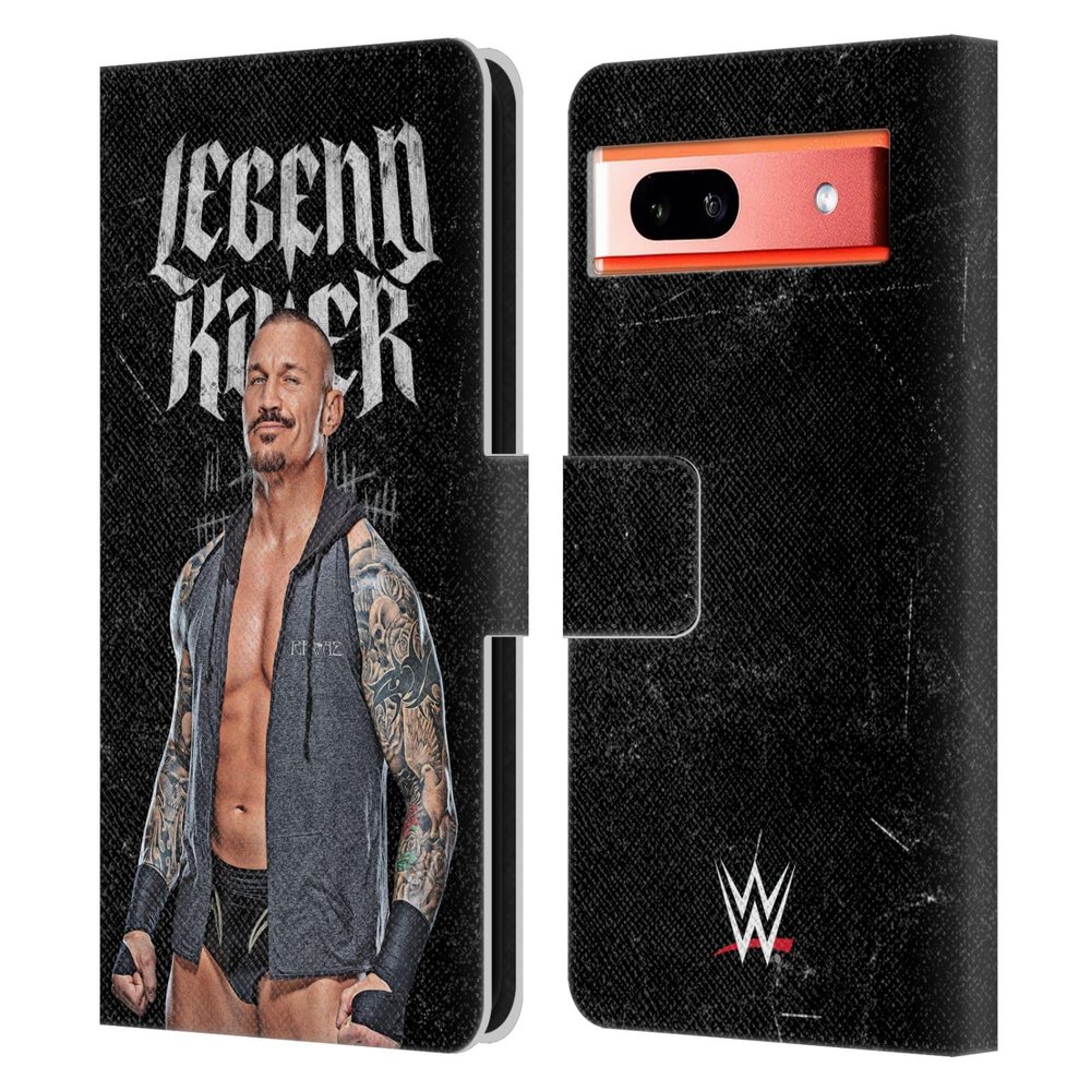 Head Case Designs Officially Licensed WWE Legend Killer Randy Orton Leather Wallet Case Compatible with Google Pixel 7a