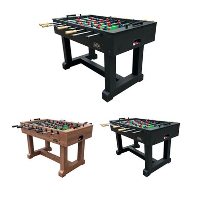 KICK Brigade 55" Foosball Table (Black) FullSize Indoor Table Soccer & Football for Adults SemiSolid Steel Rods, ScratchResistant Surface, Dual Slide Scorers, 6 Balls