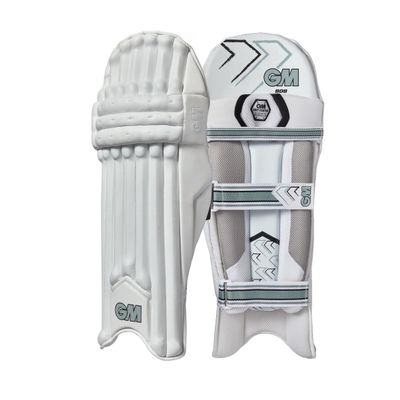Gunn & Moore GM Cricket Batting Pads | 808 | Traditional Cotton & Cane | Youths Left Handed - 14.75" | Approx Weight 1.58 kg | 1 Pair | White