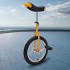 BANLICALI Unicycle, 16 Inch Wheel Unicycle with Steel Rim and Pedals, Height Adjustment 68-80cm/26-31inch, Modern Steel Unicycles for Adults (Yellow, Black) view 2