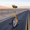 BANLICALI Unicycle, 16 Inch Wheel Unicycle with Steel Rim and Pedals, Height Adjustment 68-80cm/26-31inch, Modern Steel Unicycles for Adults (Yellow, Black) view 3