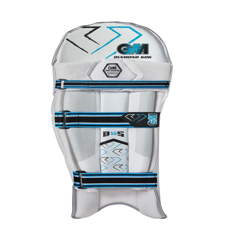 Gunn & Moore GM Cricket Batting Pads | Diamond 606 | Traditional Cotton & Cane | Small Adult Left Handed - 17" | Approx Weight 2.10 kg | 1 Pair | White