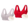 2pcs Front Closure Lingerie Bra With Breast Prosthesis Pockets Underwear Middle Women Daily Post Surgery Mastectomy Bra (Color : A, Size : S/Small) view 1