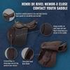 Henri de Rivel Memor-X Close Contact Youth Saddle  Memory Foam Padded Jumping Saddle for Young Equestrian Riders - Australian Nut - 14 - Wide view 3