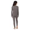 Cuddl Duds Girls Heavyweight Fleece Lined 2 Piece Thermal Underwear Set  Long Sleeve Shirt & Leggings Base Layer for Cold Weather  Winter Clothing Long Johns Lounge Sets for Kids, Grey, XL view 3
