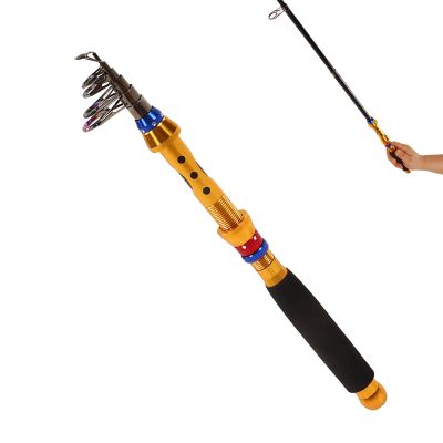 Xcello Telescopic Fishing Rod with EVA Handle, Lightweight and High Sensitivity Pole for Freshwater Fishing, with Storage Bag(1.8M-Black)
