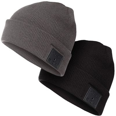 Foxelli Bluetooth Beanie Bundle  Grey & Black Wireless Beanie Hats with Headphones for Men & Women