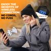 Foxelli Bluetooth Beanie Bundle  Grey & Black Wireless Beanie Hats with Headphones for Men & Women view 3