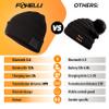 Foxelli Bluetooth Beanie Bundle  Grey & Black Wireless Beanie Hats with Headphones for Men & Women view 4