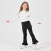 Miipat Toddler Girl Flare Pants 3 Pack Ruffle Baby Bell Bottoms Solid Color Elastic Waist Ribbed Leggings (A1,4-5T) view 3