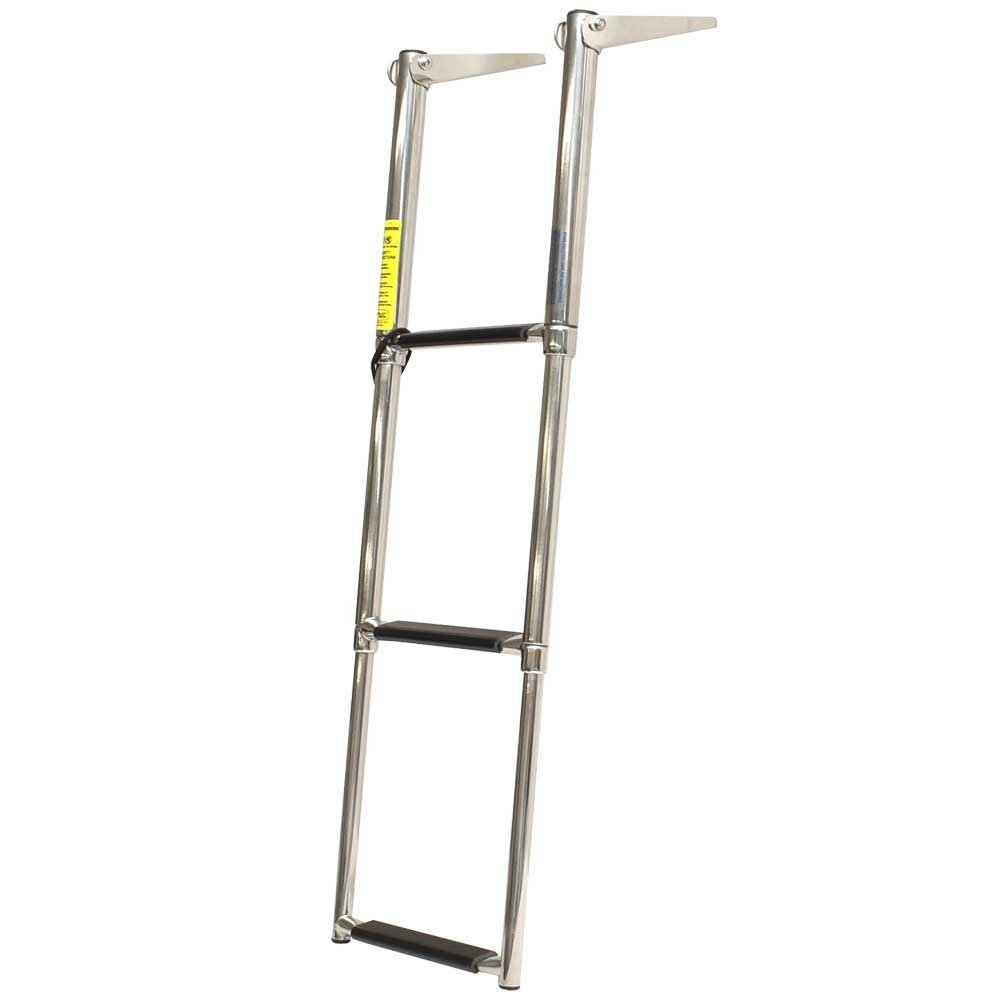 Garelick Boat Telescoping Ladder 19616-24 | 3-Step Stainless Steel