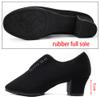 Ballroom Latin Dance Shoes, 2Inchs/5Cm Heel Salsa Tango Practice Shoes Closed Toe Rubber Sole Dancing Shoes,5cm full sole,8.5 view 2